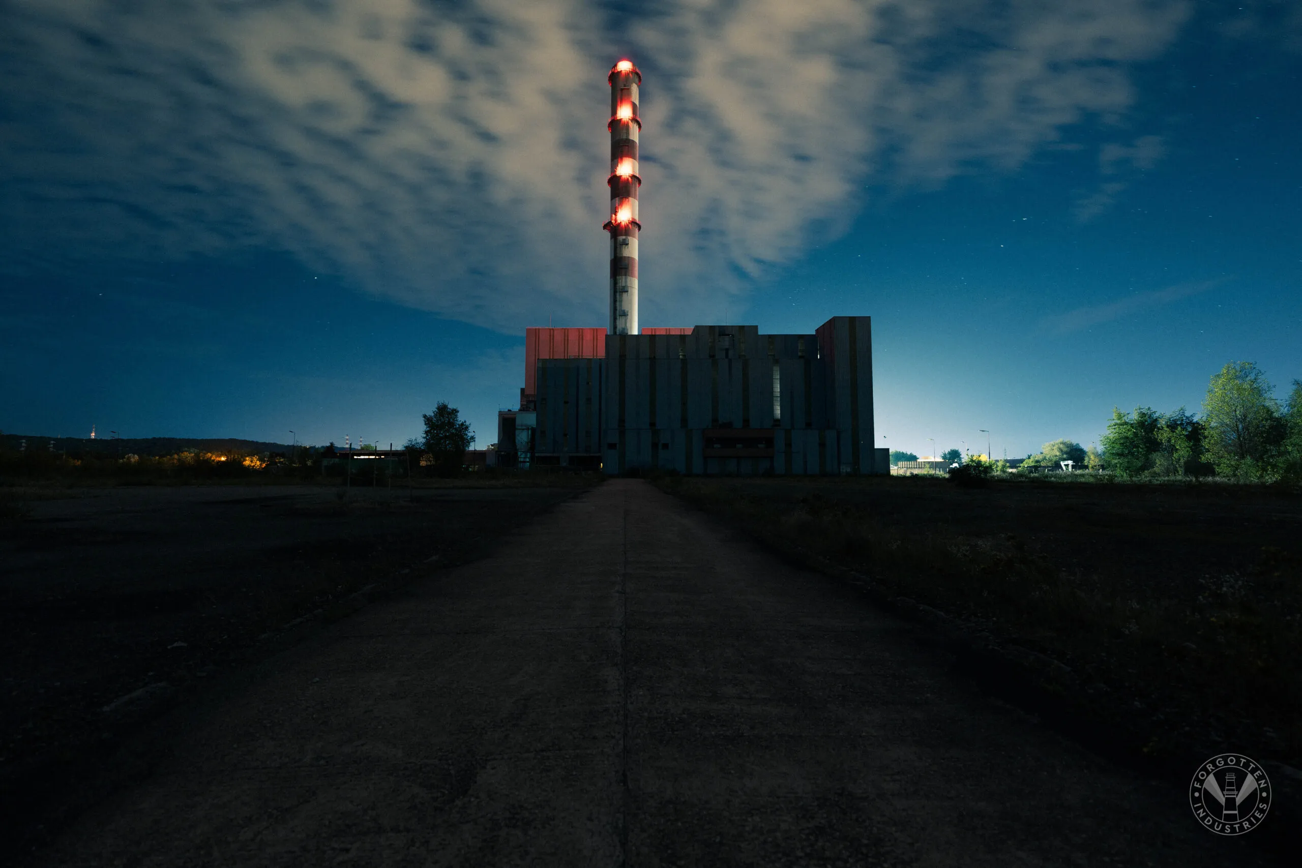 The chimney as seen from the old coal yard.